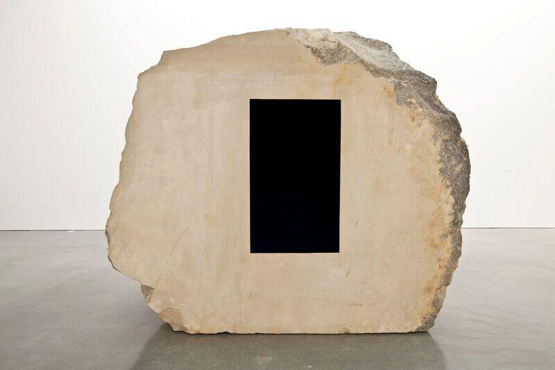 Sandstone and pigment by Anish Kapoor